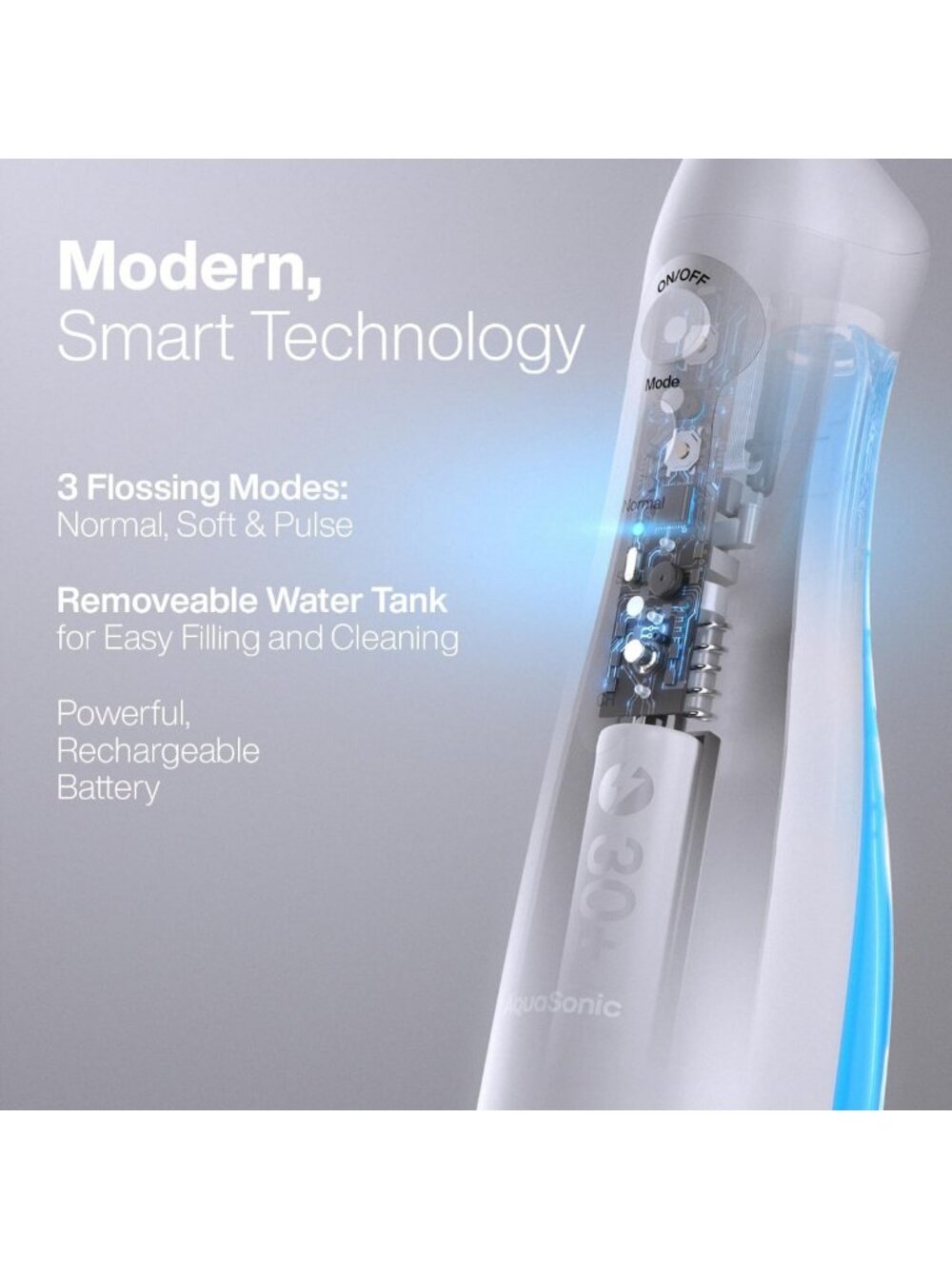 Cordless Rechargeable Water Flosser - Portable Waterproof Oral Irrigator with 5 - Picture 4 of 8